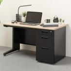 幅120cm 片袖机 デスク パソコンデスク オフィスデスク 事務机(MDB127 OAK/BK)ニトリ