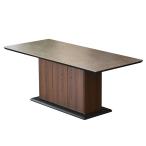 セラミック天板テーブル 収納付き (幅180cm GY) ニトリ