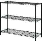 ショッピングスチールラック スチールラック(CUSTOM 幅115cm 2段 BK) シェルフ 本棚 ニトリ