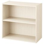 連結できるカラーボックス Nカラボ ワイド 2段(ホワイトウォッシュ)  ラック 棚 シェルフ ニトリ