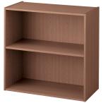 連結できるカラーボックス Nカラボ ワイド 2段(ミドルブラウン)  ラック 棚 シェルフ ニトリ