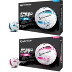 テーラーメイド ゴルフボール SpeedSoft INK ゴルフボール 1ダース 12球入り ブルー ピンク