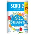 ショッピングトイレットペーパー シングル トイレットペーパー シングル 日本製紙クレシア スコッティ フラワーパック 3倍長持ち 12ロール シングルタイプ 1個