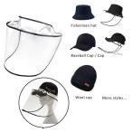 ウイルス対策 大人用 飛沫防止 男女兼用 フェイスカバー マスクと合わせて使う フェイスガード 取り外し可能 携帯用 フェイスシールド 保護フィルム 花粉 防塵