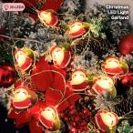 クリスマス サンタクロース  LED飾り led20球 ライト ガーランド 乾電池式 装飾 ストリングライト 電飾 3メートル イルミネーション オーナメント 室内用