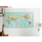 旅行世界地図 オリジナルデコ・トラベル・ワールドマップ　カラフル