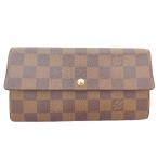 美品 LOUISVUITTON ルイヴィトン ダミエ サラ ファスナー付き長財布 N61734
