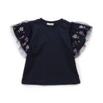 セラフ 刺しゅうアジサイ チュール袖Tシャツ