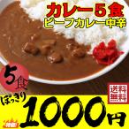 レストラン用 レトルトカレー ビーフ中辛 5食 お試しセット 1000円 ポッキリ セール レストランユース ネコポス 送料無料