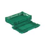 収穫容器　ＲＳコンテナー　緑  RS-MM22底メッシュ  長さ599mmx幅394mmx高さ125mm  容量22L  10ヶセット