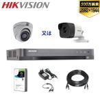 [HIKVISION][TVi-5M] 防犯カメラ 監視カメラ 屋外 屋内 500万画素 高画質 CCTV 自己設置 1ch 1TB HDD DS-2CE16H0T-ITPF DS-2CE56H0T-IRMMF iDS-7204HUHI-M1/S