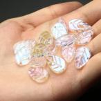 Yahoo! Yahoo!ショッピング(ヤフー ショッピング)【メール便可】【1個】リーフ型のガラスビーズ 18mm オーロラ オーラ クリア 葉っぱ サンキャッチャー アクセサリー製作 ハンドメイド