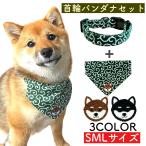 ショッピングバンダナ 首輪 バンダナ セット 犬用 猫用 首輪 スカーフ 和柄 唐草模様 可愛い お洒落 デザイン お散歩 ワッペン 簡単装着 犬 猫 ペットグッズ 選べる ペット用