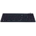 ショッピングDSi DSI LED Backlit Keyboard with Number Pad - Industrial IP68 Waterproof Rugged Silicone IKB106BL