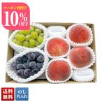 お中元 御中元 夏ギフト プレゼント 暑中見舞い 2025 送料無料 2種のぶどう&山梨県産 桃 フルーツ 果物 ぶどう 桃 もも モモ ブドウ のし 名入れ B14-4