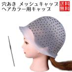 メッシュキャップ ヘアカラー 毛染め 部分染め 穴あきタイプ ハイライトキャップ ブリーチ 髪 シリコン