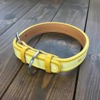  ошейник собаки для больших собак кожаный размер 24 желтый AKU-019 { есть перевод * немного с дефектом } классификация 60Y