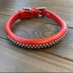 犬用首輪大型犬用革製サイズ45赤A...