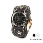 Yahoo! Yahoo!ショッピング(ヤフー ショッピング)腕時計 革 ケイシーズ（KCs） ウォッチブレス ナッシュビル プレーン ブラック&ホワイト KIR503O