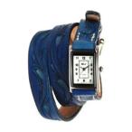腕時計 革 ケイシーズ（KCs） カービング ロング ブルー ウォッチブレス KIR005BU