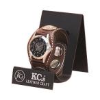腕時計 革 ケイシーズ（KCs） カービング スリーコンチョ モカ ウォッチブレス フリー カット KPR503C