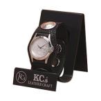 腕時計 革 ケイシーズ（KCs） エキゾチック スリーコンチョ ブラック ウォッチブレス シャーク KSR506B