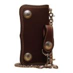 メンズ 長財布 革 ケイシーズ（KCs） プレーン ガルシア・ジュニア ブラウン ウォレット KSW014BR