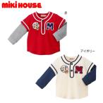 ミキハウス MIKIHOUSE　ユニフォーム風長袖Tシャツ【日本製】【キッズ】【ベビー】【送料無料】