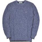 [ крокодил ] low gauge вязаный плетеный свитер круглый вырез длинный рукав cotton хлопок слива весна M размер 3 синий 1603-11300