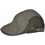 ショッピングハンチング [クロコダイル]ハンチング帽 メンズ ハンチングキャップ 麻綿混 合い物  1グレー サイズＦ56〜58cm