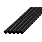 ストレートストロー　6mm×17cm　包装なし　黒色　500本入×20箱【メーカー直送・代引き不可・時間指定不可・沖縄、離島不可】