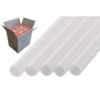 ストレートストロー　8mm×21cm　包装なし　クリア色　300本入×20箱【メーカー直送・代引き不可・時間指定不可・沖縄、離島不可】