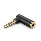 L type 3.5mm аудио изменение адаптер, CableCreation 1/8 TRRS стерео наушники терминал мужской - женский (M-F)