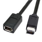 CY IEEE 1394 6 булавка женский из 1394a 6 булавка мужской удлинение данные плата оцифровки видеоизображений Firewire 400~400 кабель 20cm