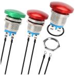 MKBKLLJY 3 шт 16mm красный / green metallic ru ракушка гриб head кнопка кнопка переключатель mo men tali кнопка кнопка переключатель IP