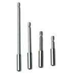 六角軸 延長ビット 4本セット 60mm/75mm/100mm/150mm 1/4インチ 6.35mm 拡張ドライバー 六角シャンク磁気ドリル ソケッ