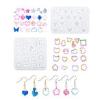 YFFSFDC силикон mold 2 шт. комплект Heart звезда месяц иен Mini размер шейкер mold soft mold полимерная масса для моделирования type DIY ручная работа ...