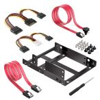 2.5 3.5 изменение монтажный прибор sata кабель sata электрический кабель двойной SSD/HDD metal крепление держатель комплект 2.5 to 3.5,