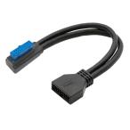 NFHK код прямой угол трос ro файл USB 3.0 20 булавка 19 булавка мужской - женский удлинение 5Gbps кабель 90 раз материнская плата для 