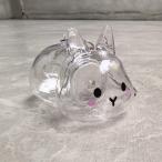 ペットの毛を収める透明キーホルダー