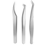 EDu точный пинцет ресницы 3pcs. изгиб пинцет наращивание ресниц / ногти /tsui- The -/ ресницы / наращивание ресниц и т.п. для нержавеющая сталь 
