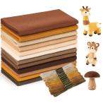 Wonninek фетр толщина .1.4mm construction рукоделие Brown фетр ткань 20.5x90cm ткань большой 12 шт изделие прикладного искусства детский сад. оборудование орнамент одноцветный 