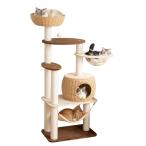 PETTIFUL башня для кошки .. класть из дерева . ткань обивка большой кошка sinia кошка . кошка . кошка высота 144cm модный bell спальное место обивка ручной вязки корзина Inte 