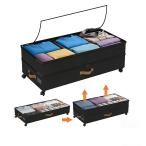  bed внизу место хранения с роликами . большая вместимость 75L место хранения box futon одежда обувь ткань ширина мелкие вещи ... место хранения выдвижной ящик блокировка функция высота регулировка прозрачный окно имеется (1,