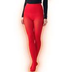 1300デニール 裏起毛 タイツ 極厚レギンス 着圧 赤 レッド カラータイツ メール便