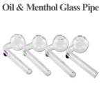 カラー パイレックス ハッカ オイル パイプ リキッド ガラスパイプ Oil Menthol Glass Pipe