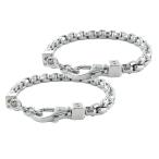 ペア ブレスレット アルマーニエクスチェンジ ペアルック お揃い カップル ペアギフト シルバー チェーン 誕生日 クリスマスプレゼント 爆買