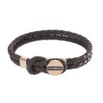 EMPORIO ARMANI エンポリオアルマーニ メンズ 男性 ブレスレット ブレス レザーブレス 革のアクセサリー ダークブラウン 誕生日  爆買 成人 卒業 入学