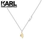 カールラガーフェルド 正規品 ネックレス ファンモチーフ ジュエリー レディース シルバー×ゴールド ロジウム仕上げ アクセサリー 成人 卒業 入学