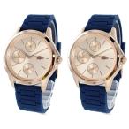 LACOSTE Lacoste пара часы такой же размер многофункциональный 40 мм розовое золото темно-синий силикон наручные часы день рождения . покупка . человек . индустрия входить .